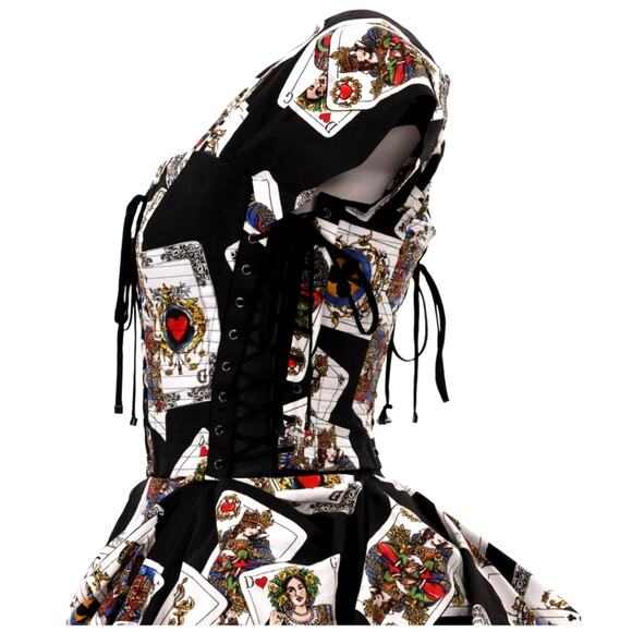 ⭐️SOLD⭐️ ONLY ONE! Dolce & Gabbana Queen of Hearts Corset Runway Gown NWT 40IT/S - Picture 7 of 13